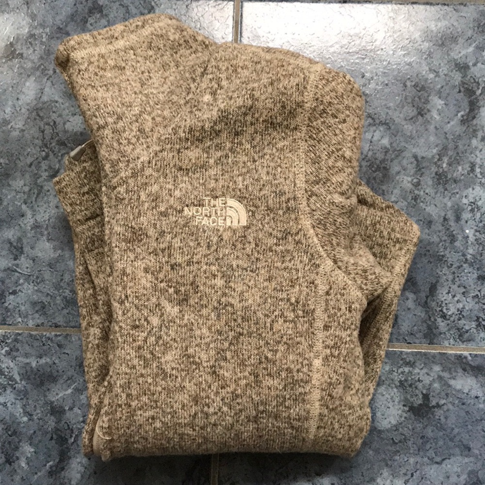 Tan Knit Zip Up